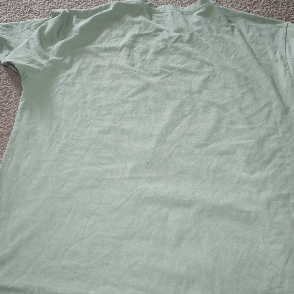 Romwe Los Angeles Motorcycles Adventure Garage Graphic Tee Sage Green Small